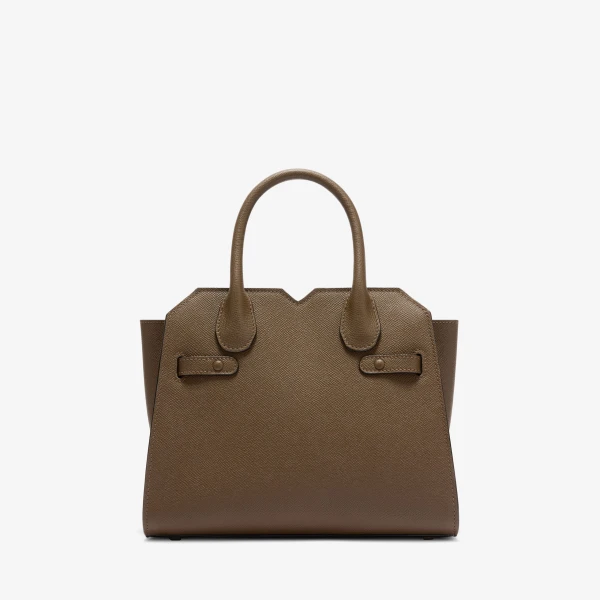 Valextra Milano Two Handles Mini Bag in Khaki | Mini Bags | Luxury Shoes 