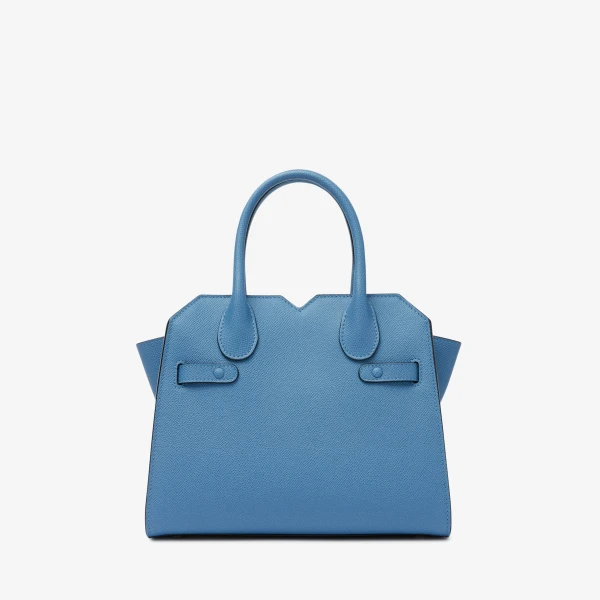 Valextra Milano Two Handles Mini Bag in Nebula Blue | Mini Bags | Luxury Shoes 