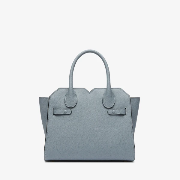 Valextra Milano Two Handles Mini Bag in Niagara Blue | Mini Bags | Luxury Shoes 