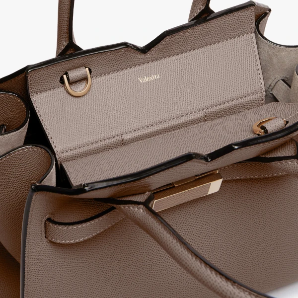 Valextra Milano Two Handles Mini Bag in Sahara Brown | Mini Bags | Luxury Shoes 