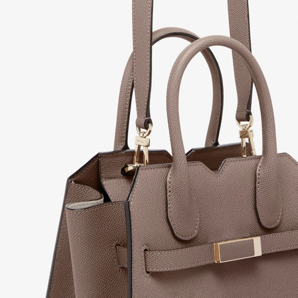 Valextra Milano Two Handles Mini Bag in Sahara Brown | Mini Bags | Luxury Shoes 