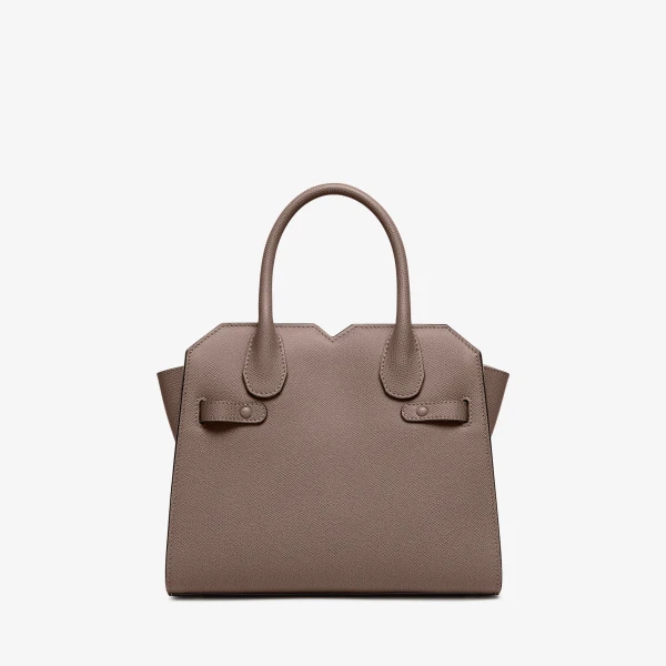 Valextra Milano Two Handles Mini Bag in Sahara Brown | Mini Bags | Luxury Shoes 