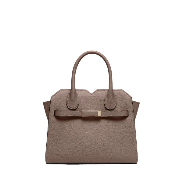 Valextra Milano Two Handles Mini Bag in Sahara Brown | Mini Bags | Luxury Shoes 