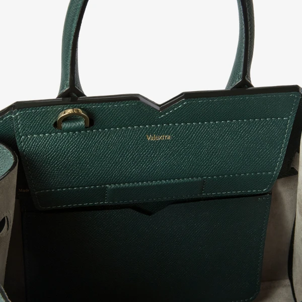 Valextra Milano Two Handles Mini Bag in Valextra Green | Mini Bags | Luxury Shoes 