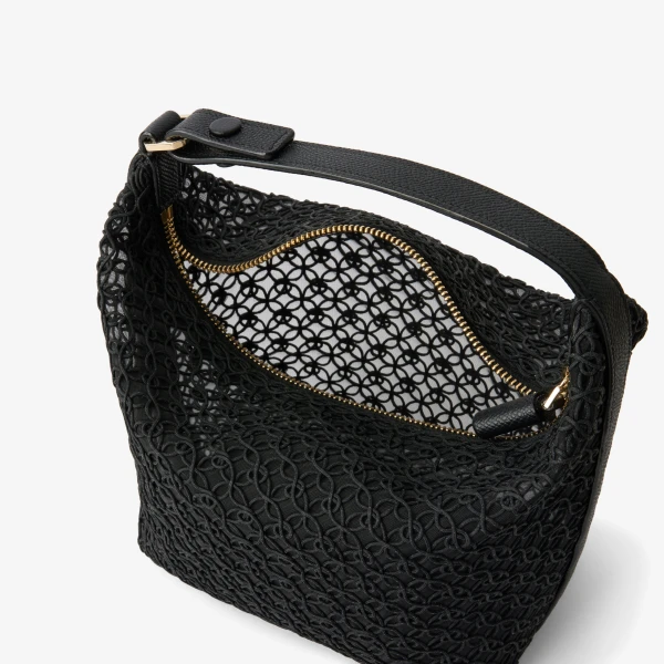 Valextra Mochi Merletto Top Handle Mini Bag in Black | Mini Bags | Luxury Shoes 