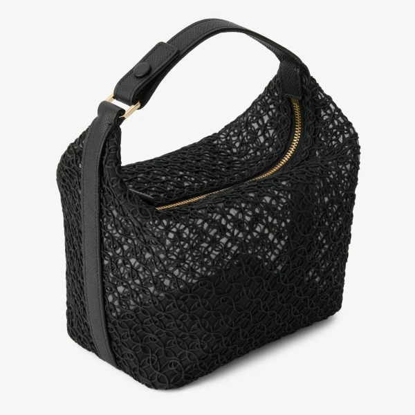 Valextra Mochi Merletto Top Handle Mini Bag in Black | Mini Bags | Luxury Shoes 