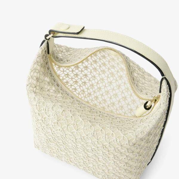 Valextra Mochi Merletto Top Handle Mini Bag in Pergamena White | Mini Bags | Luxury Shoes 