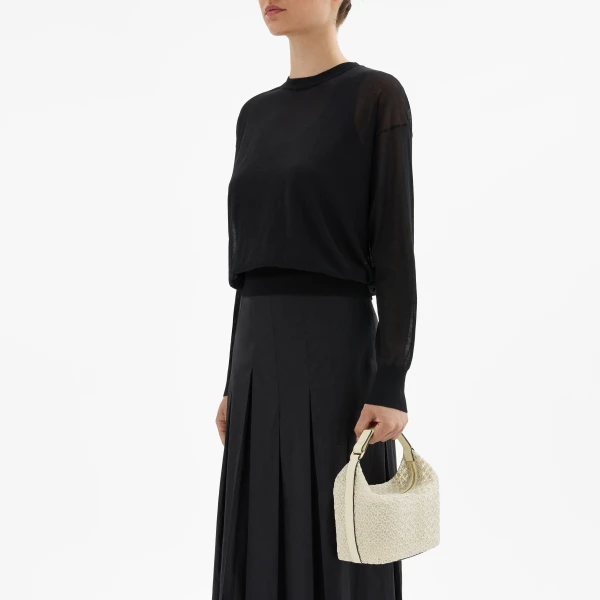 Valextra Mochi Merletto Top Handle Mini Bag in Pergamena White | Mini Bags | Luxury Shoes 