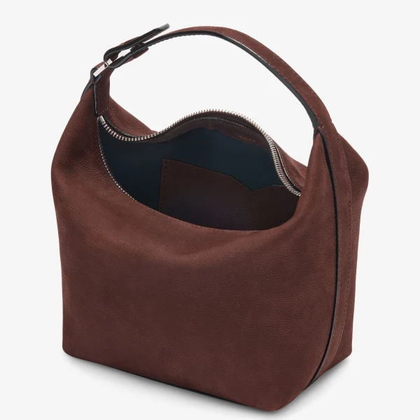 Valextra Mochi Senso Top Handle Mini Bag in Chocolate Brown | Mini Bags | Luxury Shoes 