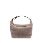 Valextra Mochi Shearling Top Handle Mini Bag in Sahara | Mini Bags | Luxury Shoes 