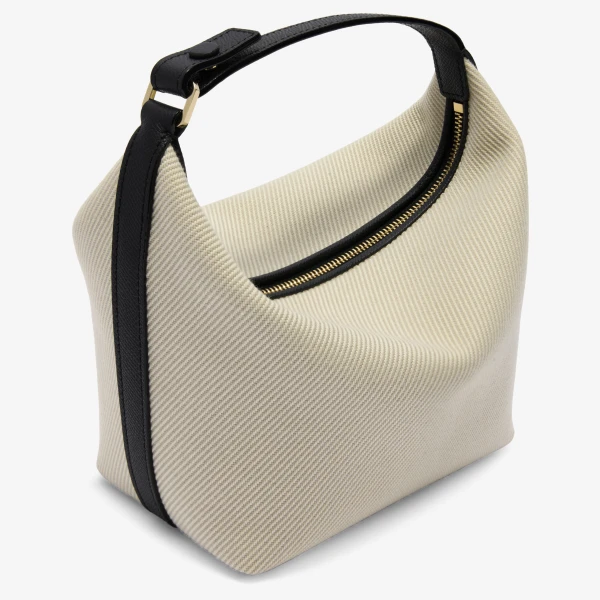Valextra Mochi Textured Canvas Top Handle Mini Bag in Grey and Black | Mini Bags | Luxury Shoes 