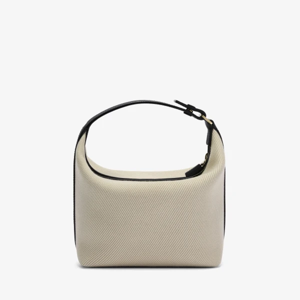 Valextra Mochi Textured Canvas Top Handle Mini Bag in Grey and Black | Mini Bags | Luxury Shoes 