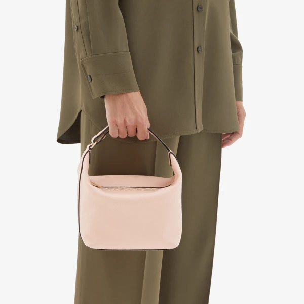 Valextra Mochi Top Handle Mini Bag in Bonne Mine Pink | Mini Bags | Luxury Shoes 