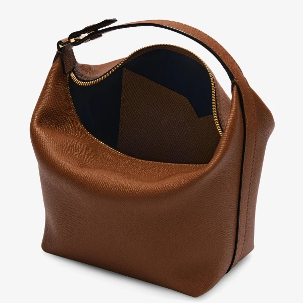 Valextra Mochi Top Handle Mini Bag in Chocolate Brown | Mini Bags | Luxury Shoes 