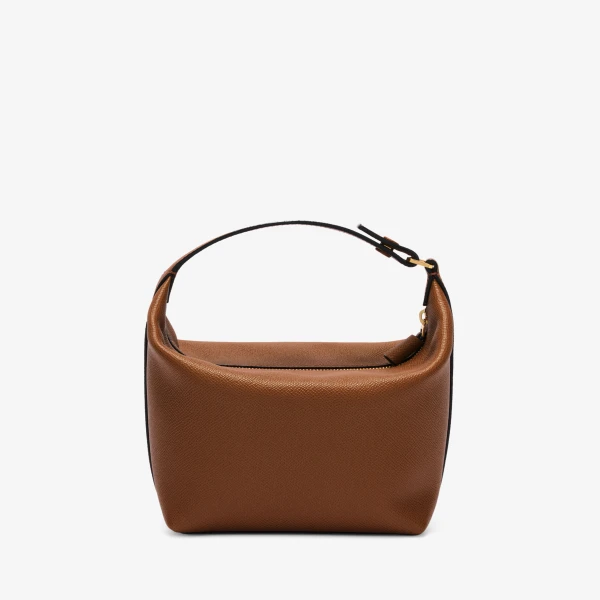 Valextra Mochi Top Handle Mini Bag in Chocolate Brown | Mini Bags | Luxury Shoes 