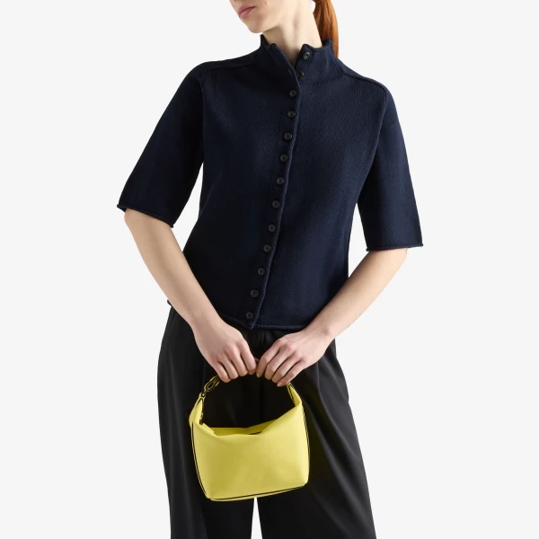 Valextra Mochi Top Handle Mini Bag in Citrine Yellow | Mini Bags | Luxury Shoes 