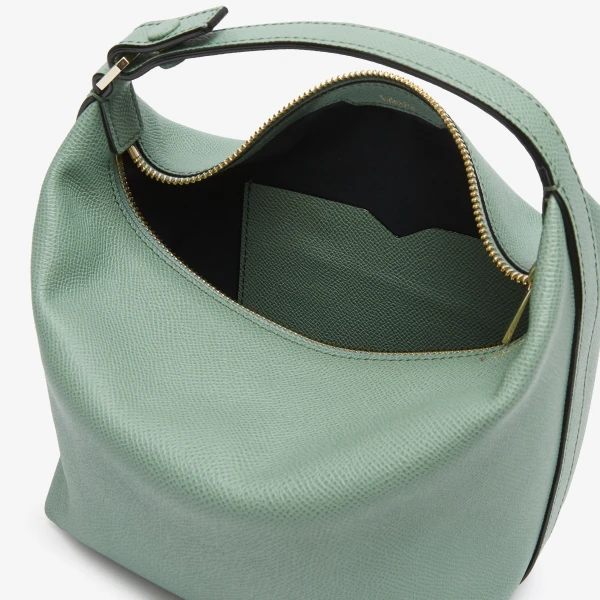 Valextra Mochi Top Handle Mini Bag in Eucalyptus Green | Mini Bags | Luxury Shoes 