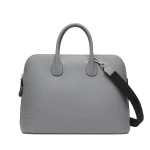 Valextra MyLogo Bowling Bag in Fog Grey | Men Bags | Luxury Shoes 
