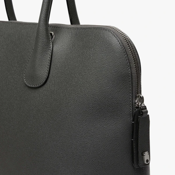 Valextra MyLogo Bowling Bag in Smokey Grey | Men Bags | Luxury Shoes 