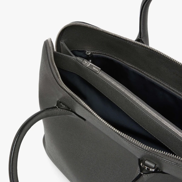 Valextra MyLogo Bowling Bag in Smokey Grey | Men Bags | Luxury Shoes 