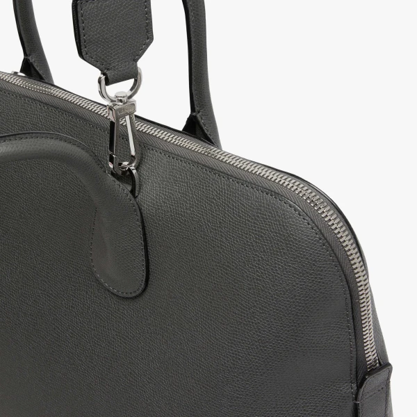 Valextra MyLogo Bowling Bag in Smokey Grey | Men Bags | Luxury Shoes 