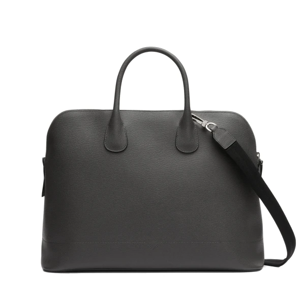 Valextra MyLogo Bowling Bag in Smokey Grey | Men Bags | Luxury Shoes 