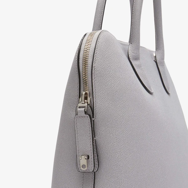 Valextra MyLogo Bowling Bag in Stone Grey | Men Bags | Luxury Shoes 