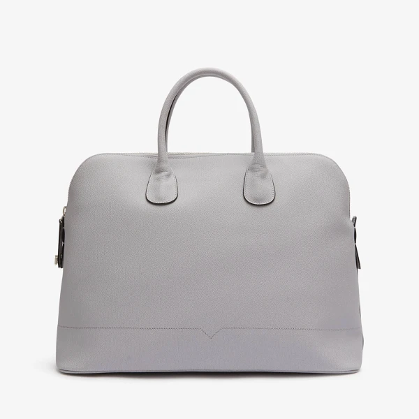 Valextra MyLogo Bowling Bag in Stone Grey | Men Bags | Luxury Shoes 