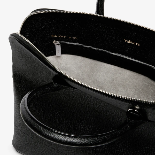 Valextra MyLogo Bowling Medium Bag in Black | Totes & Top-Handle Bags | Luxury Shoes 