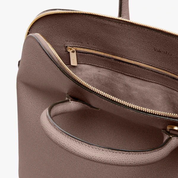 Valextra MyLogo Bowling Medium Bag in Sahara Brown | Totes & Top-Handle Bags | Luxury Shoes 