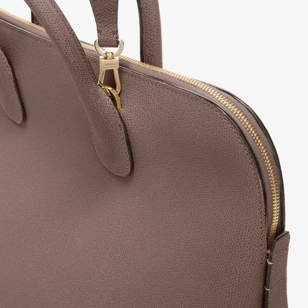 Valextra MyLogo Bowling Medium Bag in Sahara Brown | Totes & Top-Handle Bags | Luxury Shoes 