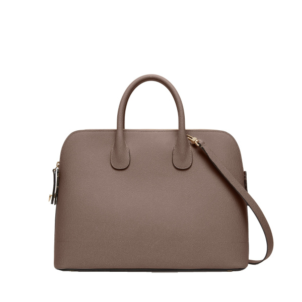 Valextra MyLogo Bowling Medium Bag in Sahara Brown | Totes & Top-Handle Bags | Luxury Shoes 