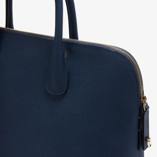 Valextra MyLogo Bowling Medium Bag in Sapphire Blue | Totes & Top-Handle Bags | Luxury Shoes 