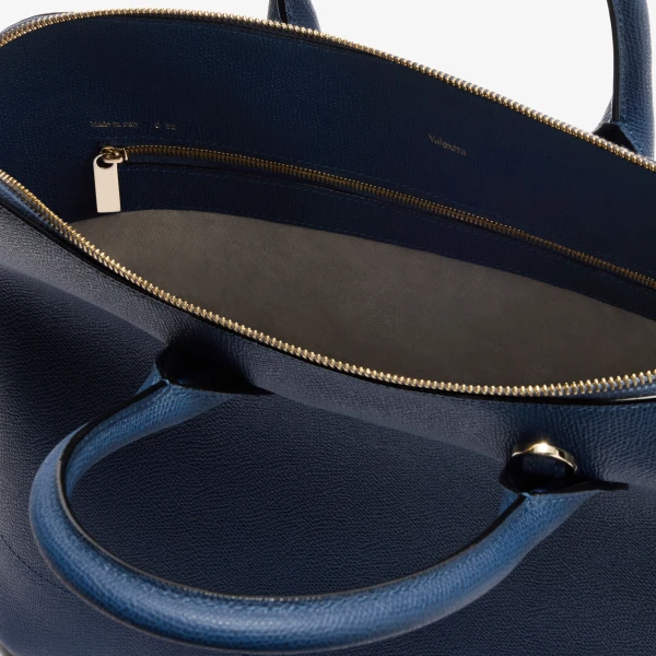 Valextra MyLogo Bowling Medium Bag in Sapphire Blue | Totes & Top-Handle Bags | Luxury Shoes 