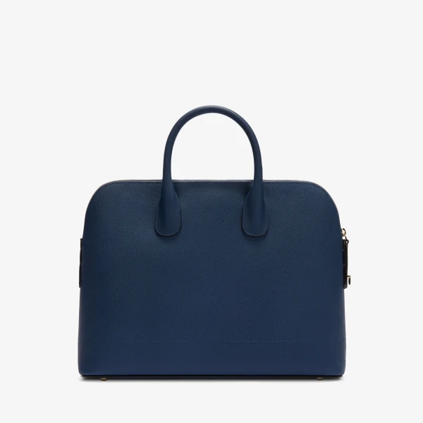 Valextra MyLogo Bowling Medium Bag in Sapphire Blue | Totes & Top-Handle Bags | Luxury Shoes 
