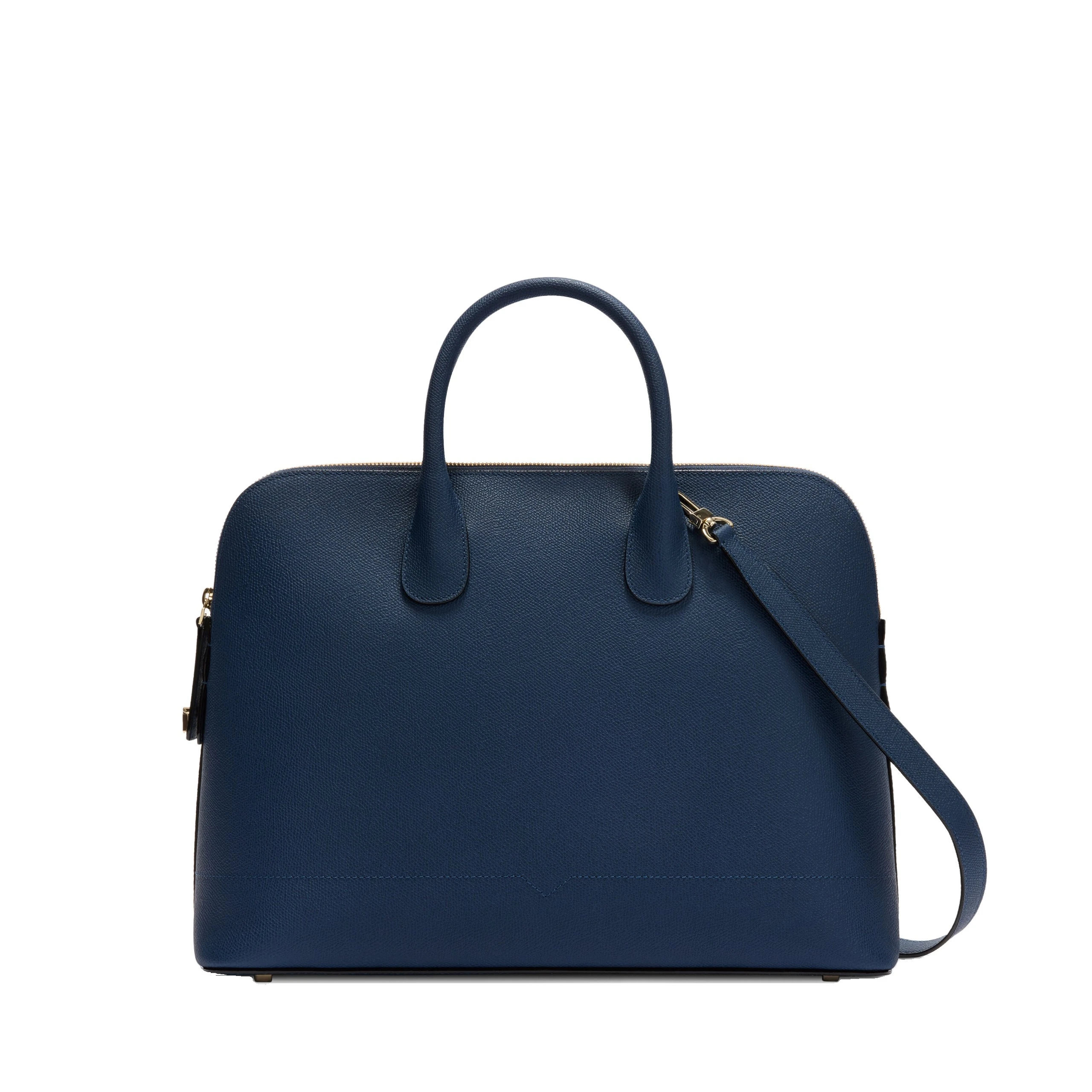 Valextra MyLogo Bowling Medium Bag in Sapphire Blue Valextra MyLogo Bowling Medium Bag in Sapphire Blue | Totes & Top-Handle Bags | Luxury Shoes