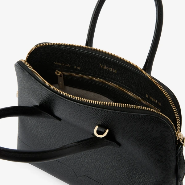 Valextra MyLogo Bowling Mini Bag in Black | Mini Bags | Luxury Shoes 