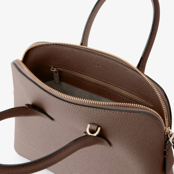 Valextra MyLogo Bowling Mini Bag in Sahara Brown | Mini Bags | Luxury Shoes 