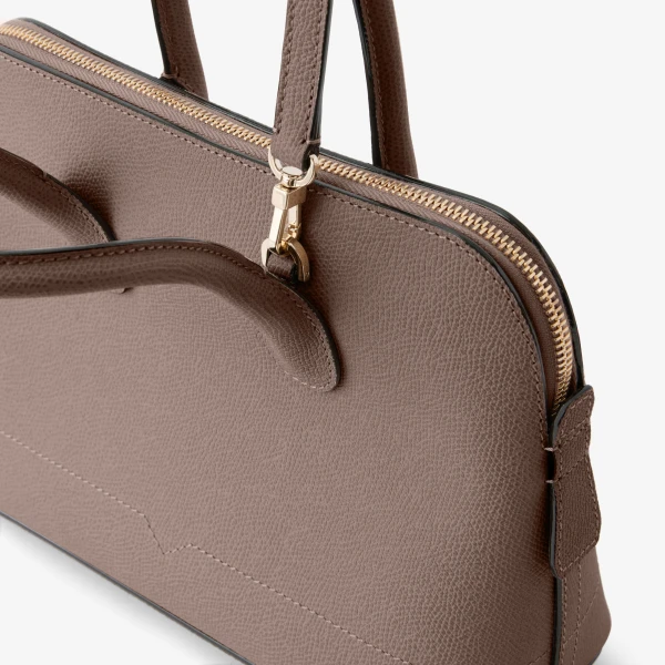 Valextra MyLogo Bowling Mini Bag in Sahara Brown | Mini Bags | Luxury Shoes 