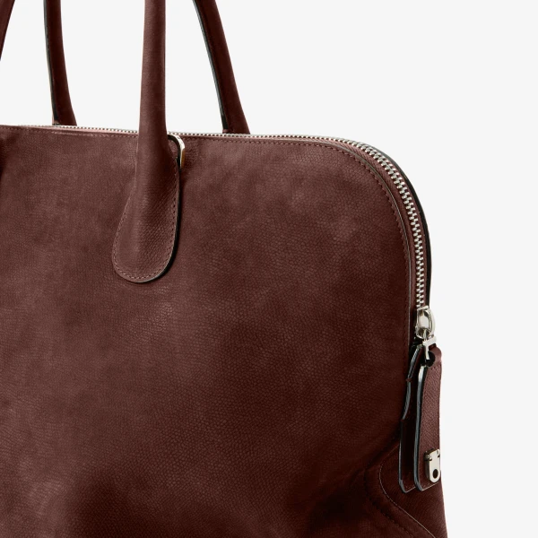 Valextra MyLogo Senso Bowling Bag in Chocolate Brown | Men Bags | Luxury Shoes 