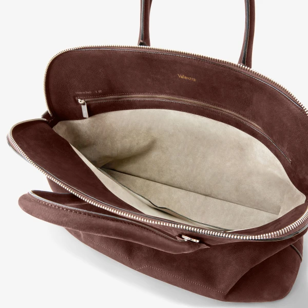 Valextra MyLogo Senso Bowling Bag in Chocolate Brown | Men Bags | Luxury Shoes 