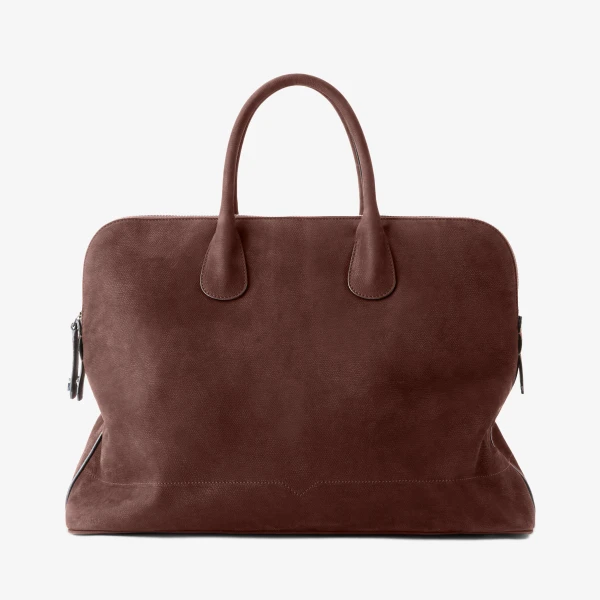 Valextra MyLogo Senso Bowling Bag in Chocolate Brown | Men Bags | Luxury Shoes 