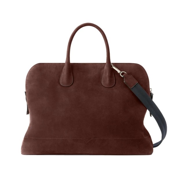 Valextra MyLogo Senso Bowling Bag in Chocolate Brown | Men Bags | Luxury Shoes 