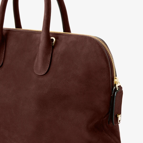 Valextra MyLogo Senso Bowling Medium Bag in Chocolate Brown | Totes & Top-Handle Bags | Luxury Shoes 