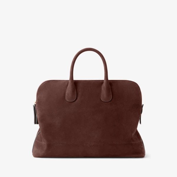 Valextra MyLogo Senso Bowling Medium Bag in Chocolate Brown | Totes & Top-Handle Bags | Luxury Shoes 