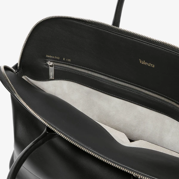 Valextra MyLogo Sublime Bowling Bag in Black | Totes & Top-Handle Bags | Luxury Shoes 