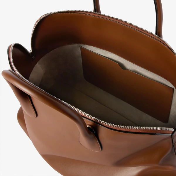 Valextra MyLogo Sublime Bowling Bag in Chocolate Brown | Men Bags | Luxury Shoes 