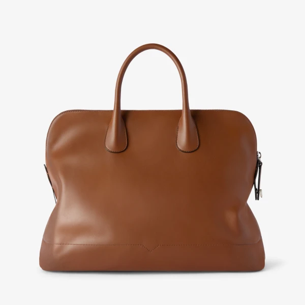Valextra MyLogo Sublime Bowling Bag in Chocolate Brown | Men Bags | Luxury Shoes 