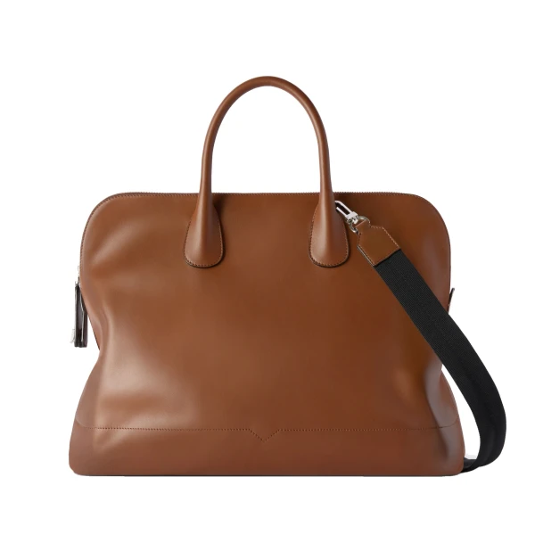 Valextra MyLogo Sublime Bowling Bag in Chocolate Brown | Men Bags | Luxury Shoes 