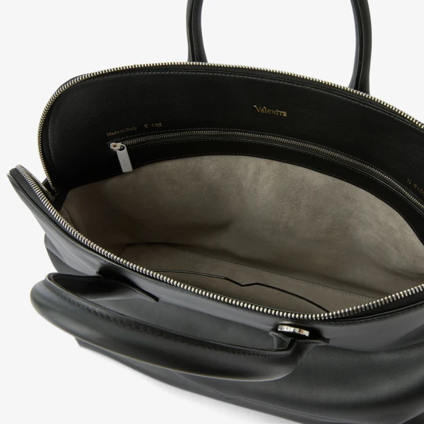 Valextra MyLogo Sublime Bowling Medium Bag in Black | Totes & Top-Handle Bags | Luxury Shoes 